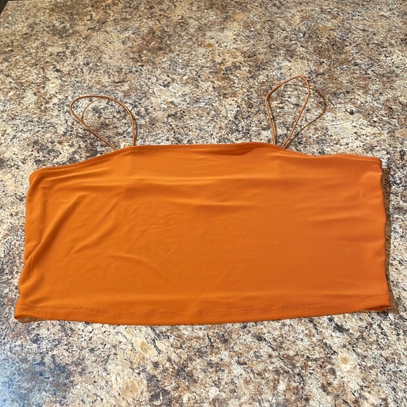 🌟5 for $25🌟 Open Edit Crop Tank in Rust Ember - Picture 2 of 5